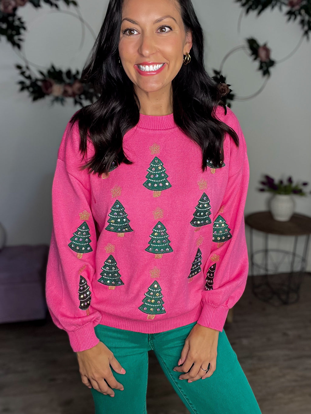 Holiday Sparkle Tree Sweater