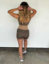 Cheetah Girl Bra & Biker Shorts Set