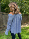 Off The Shoulder Working Button Down