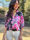 Maggie Floral Blouse (Wrinkle Resistant)