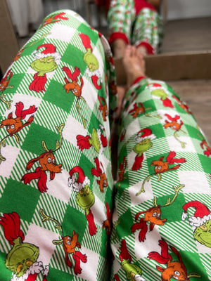 Grinch & Max Drawstring PJ Pants