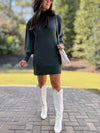 The Shane Sweater Dress (Hunter Green)