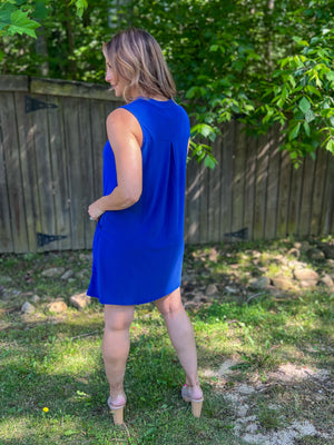 Royal Blue Non Wrinkle Tank Dress