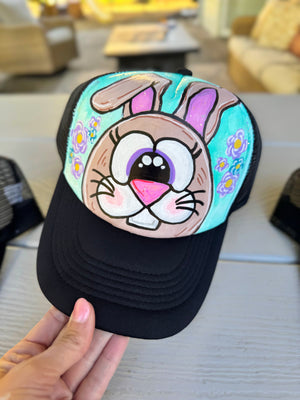 Hunny Bunny Custom Painted Trucker Hat