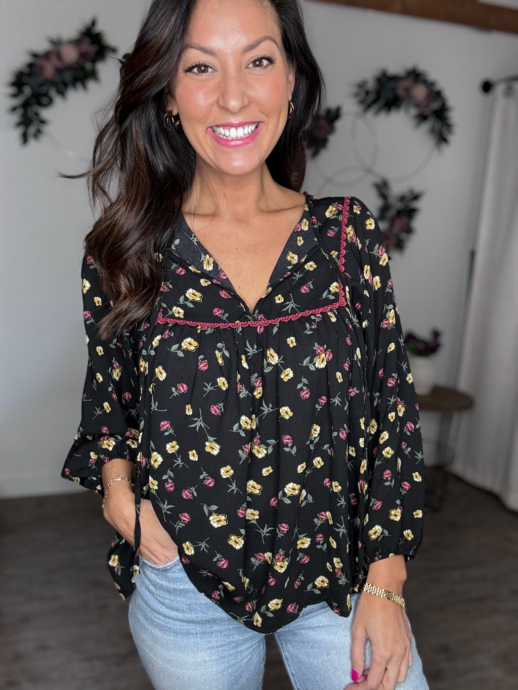 Floral & Lace Blouse