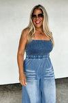 Talking Smock Denim Jumper/ Pre-Order/ Ships Mid June