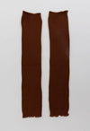 Waffle Knits Leg Warmers (Brown)