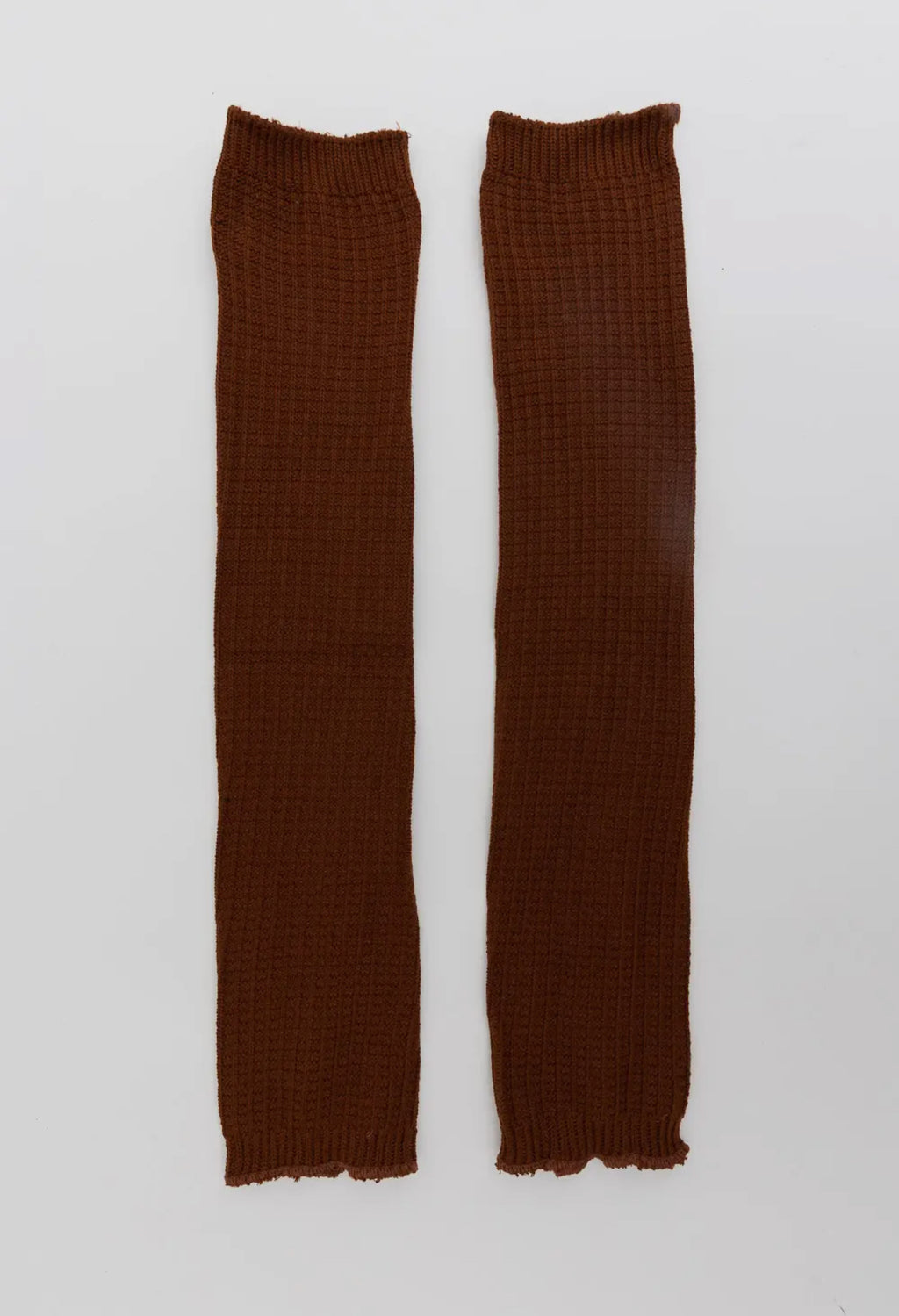 Waffle Knits Leg Warmers (Brown)