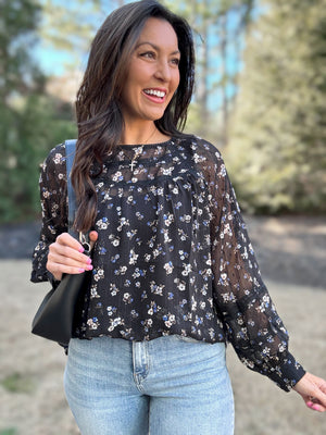 Allie Sheer Floral Top