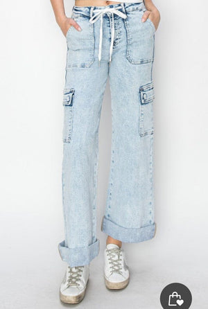 Risen Cargo Drawstring Jeans