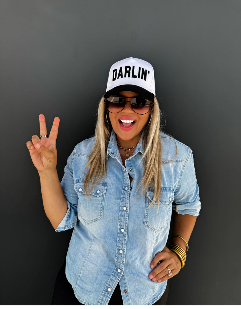 Darlin’ Embroidered Trucker Hat