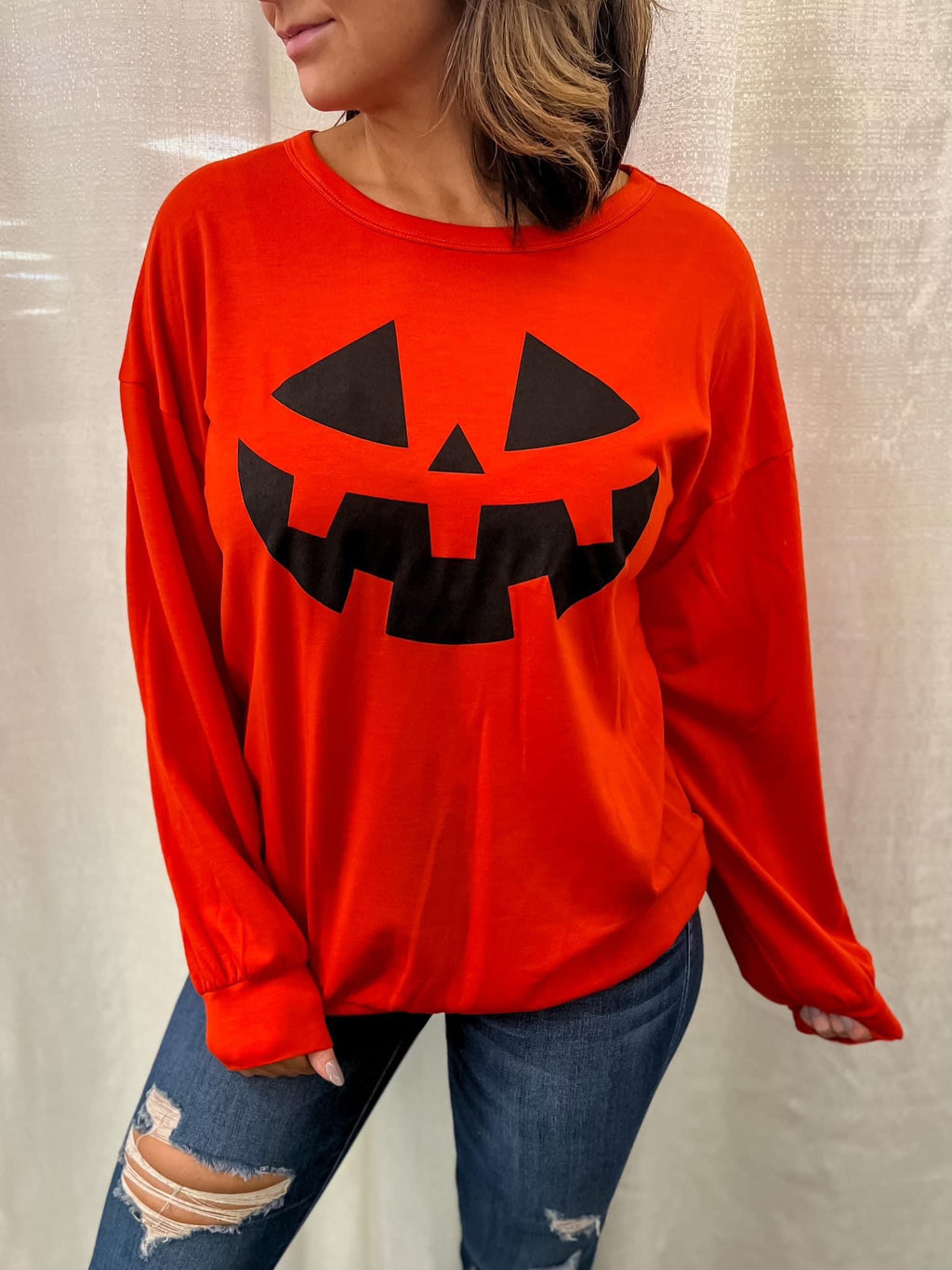 Pumpkin Face Pullover