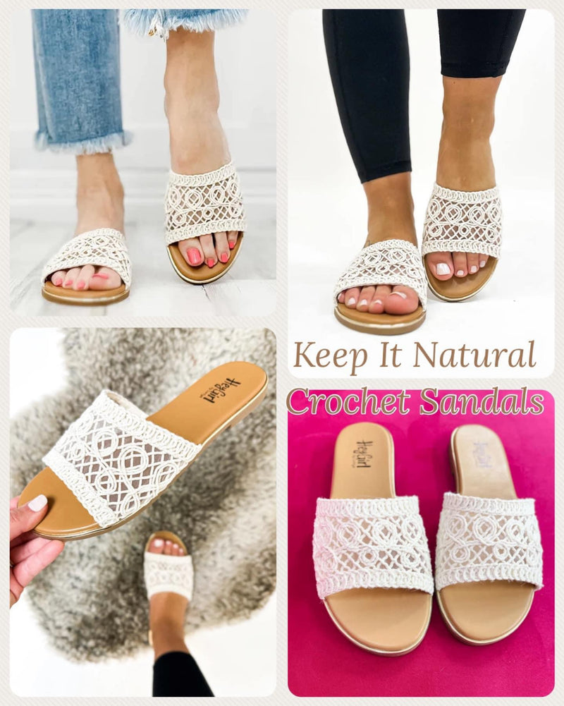Keep It Natural Crochet Sandal