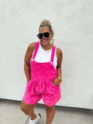 Darlin’ Daisy Terry Overalls (Pink) / Ships