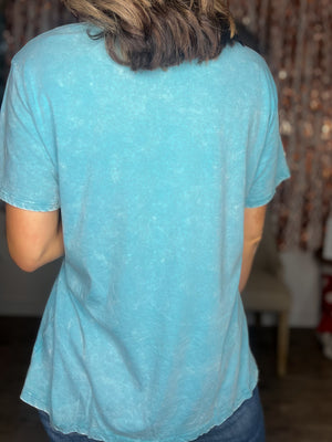 Stella Mineral Wash Tee (Teal)