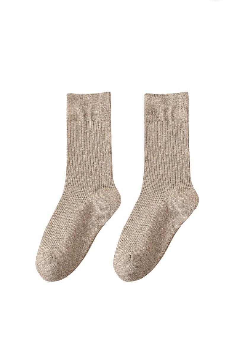 Combed Cotton Socks (Mocha)