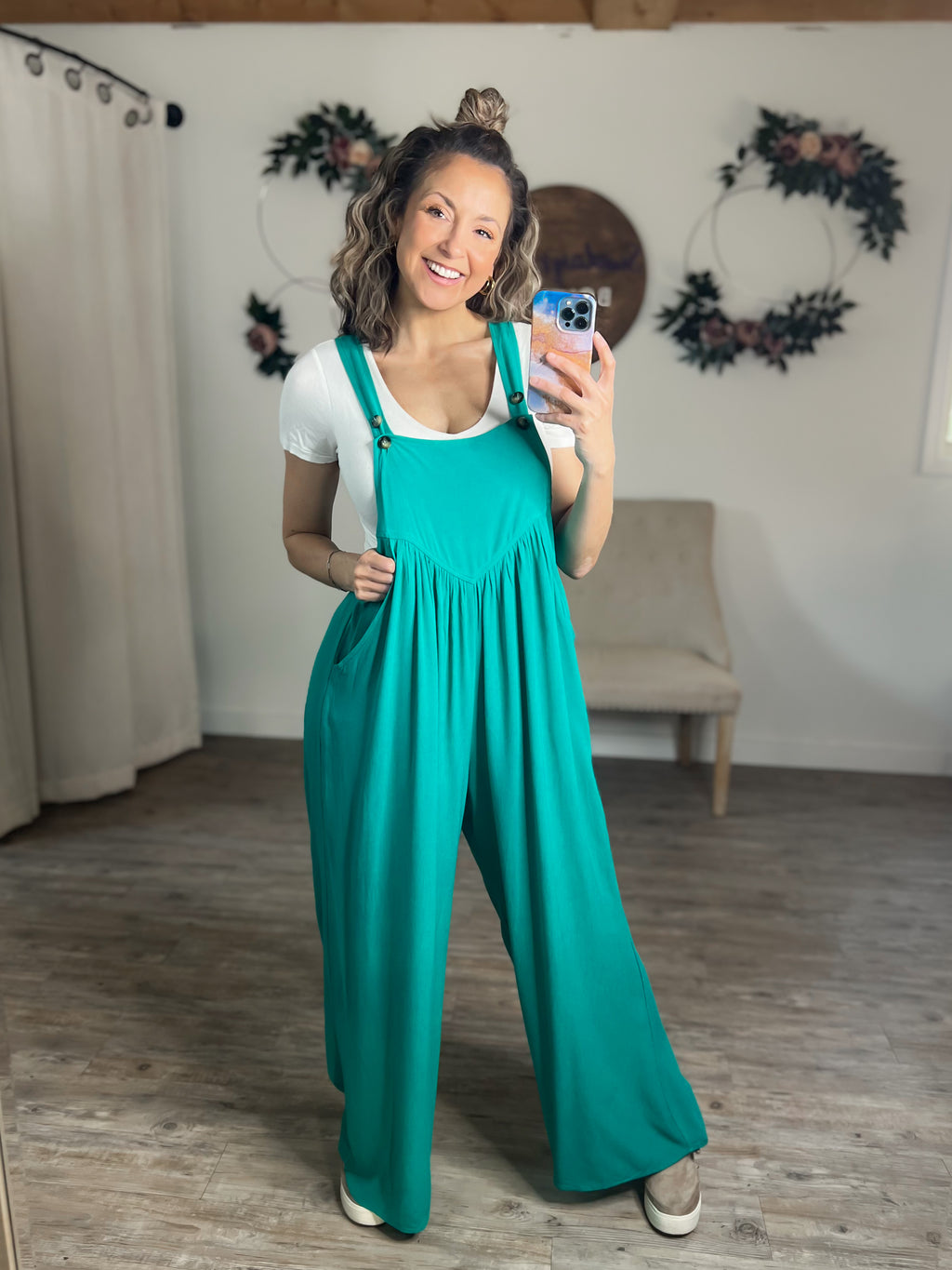 All The Right Reasons Overall Jumper (Teal)