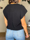 Dani Dolman Textured Sweater (Black)