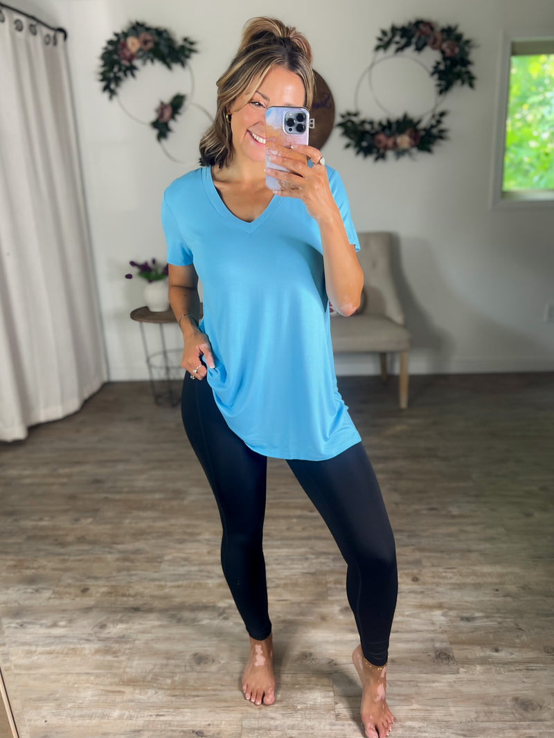 The Ultimate V Neck Tee (Baby Blue)
