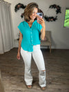 Everyday Button Down Top (Turquoise)