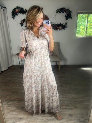 Lucky In Love Floral Maxi Dress