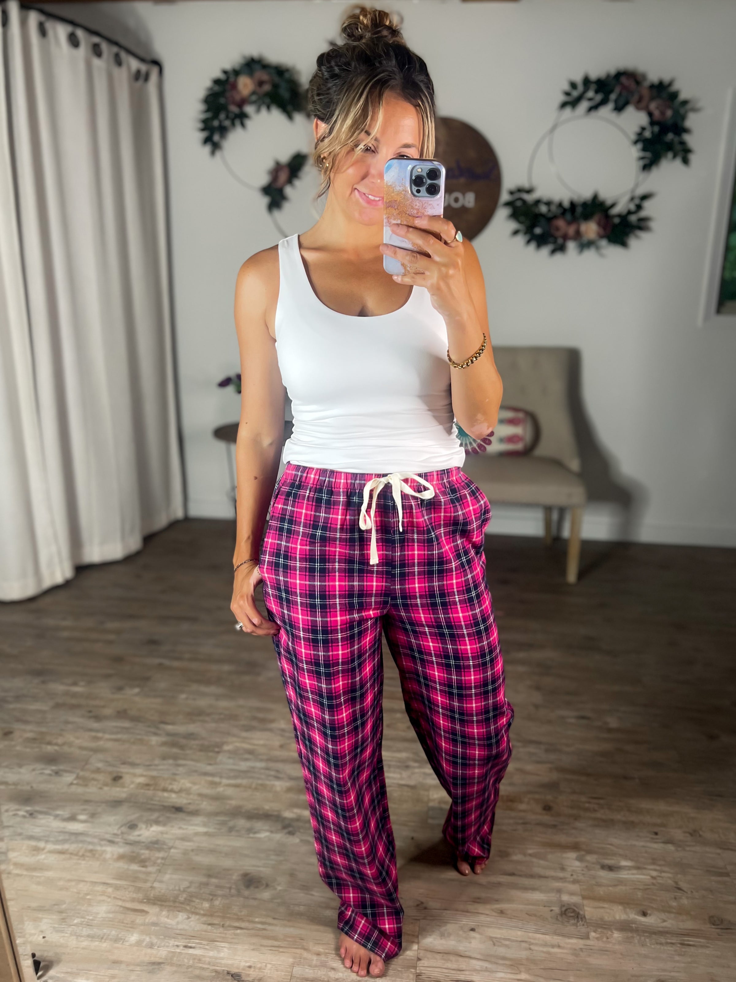 Solid Pink Pajama Shorts