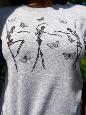 Skeletons Dancing Butterflies Tee