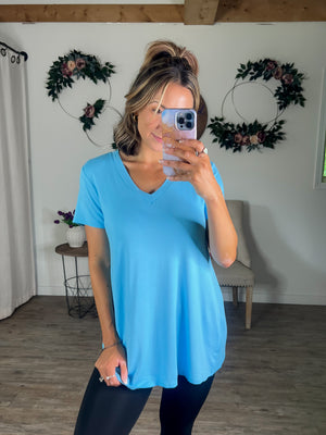 The Ultimate V Neck Tee (Baby Blue)
