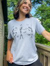 Skeletons Dancing Butterflies Tee