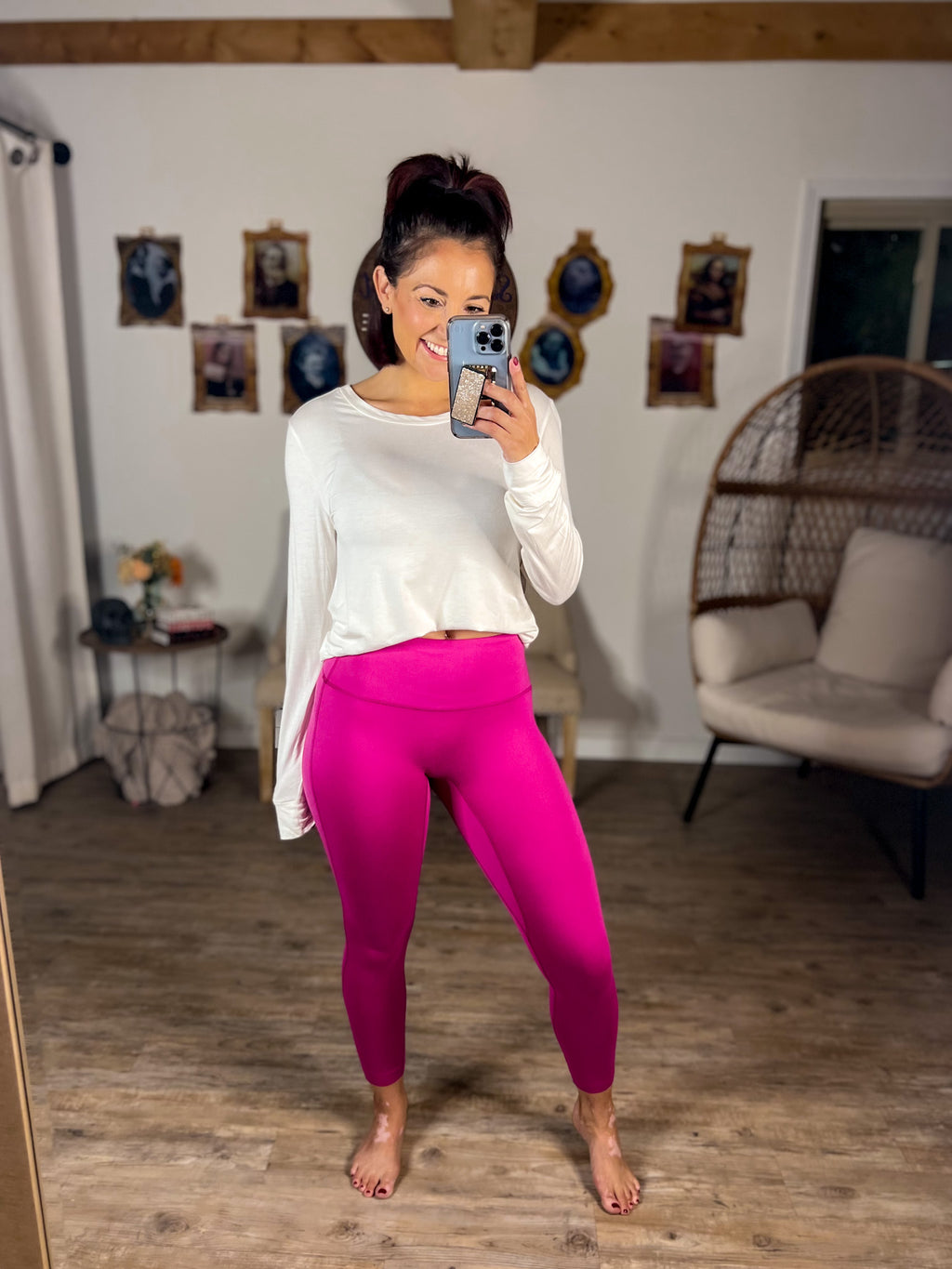 Only the Best Brushed Leggings (Magenta)