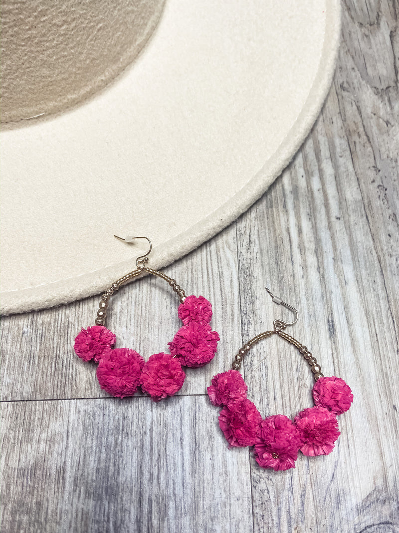 Pretty As A Picture Earrings (Hot Pink)