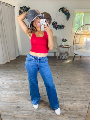 Stuck In The 90’s Wide Leg Low Rise Jeans