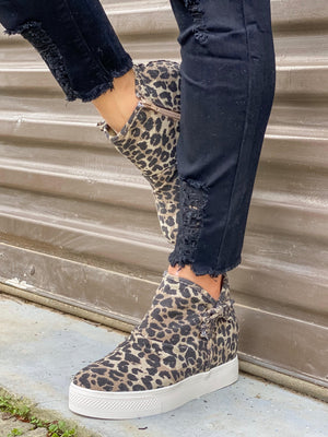 New Heights Wedge Sneaker (Leopard)