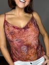 The Nikki Cowl Neck Cami (Red Floral)