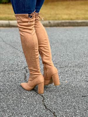 Over The Knee Camel Boots