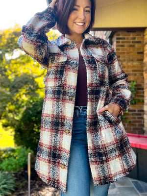 Boucle Plaided & Classy Coat