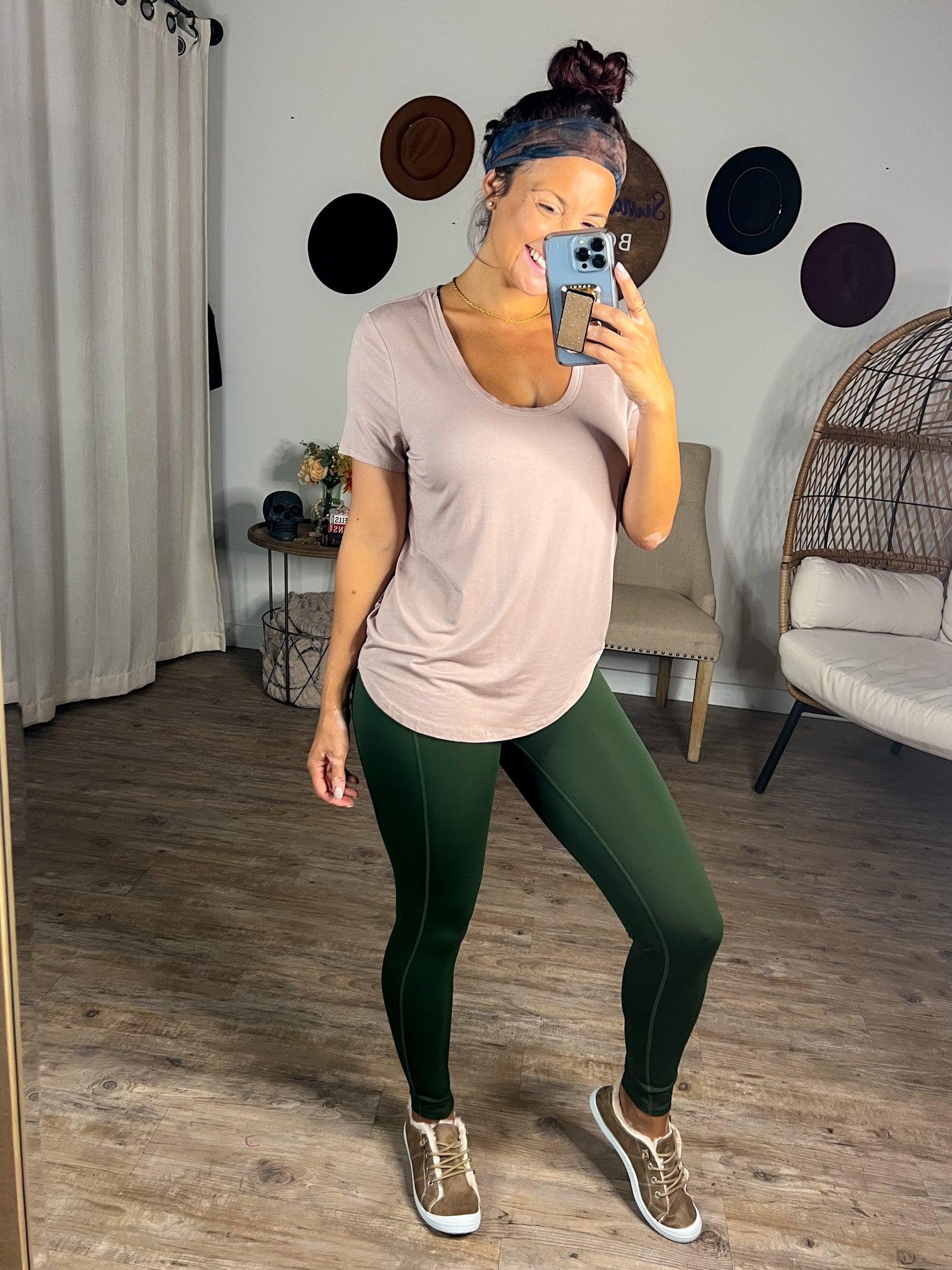 Leggings | Buttery Soft | Olive | 3 ANCHORS BOUTIQUE