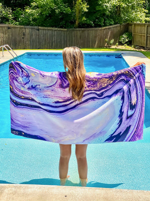 Purple Paradise Rectangular Geode Towel