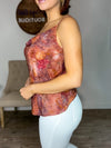 The Nikki Cowl Neck Cami (Red Floral)