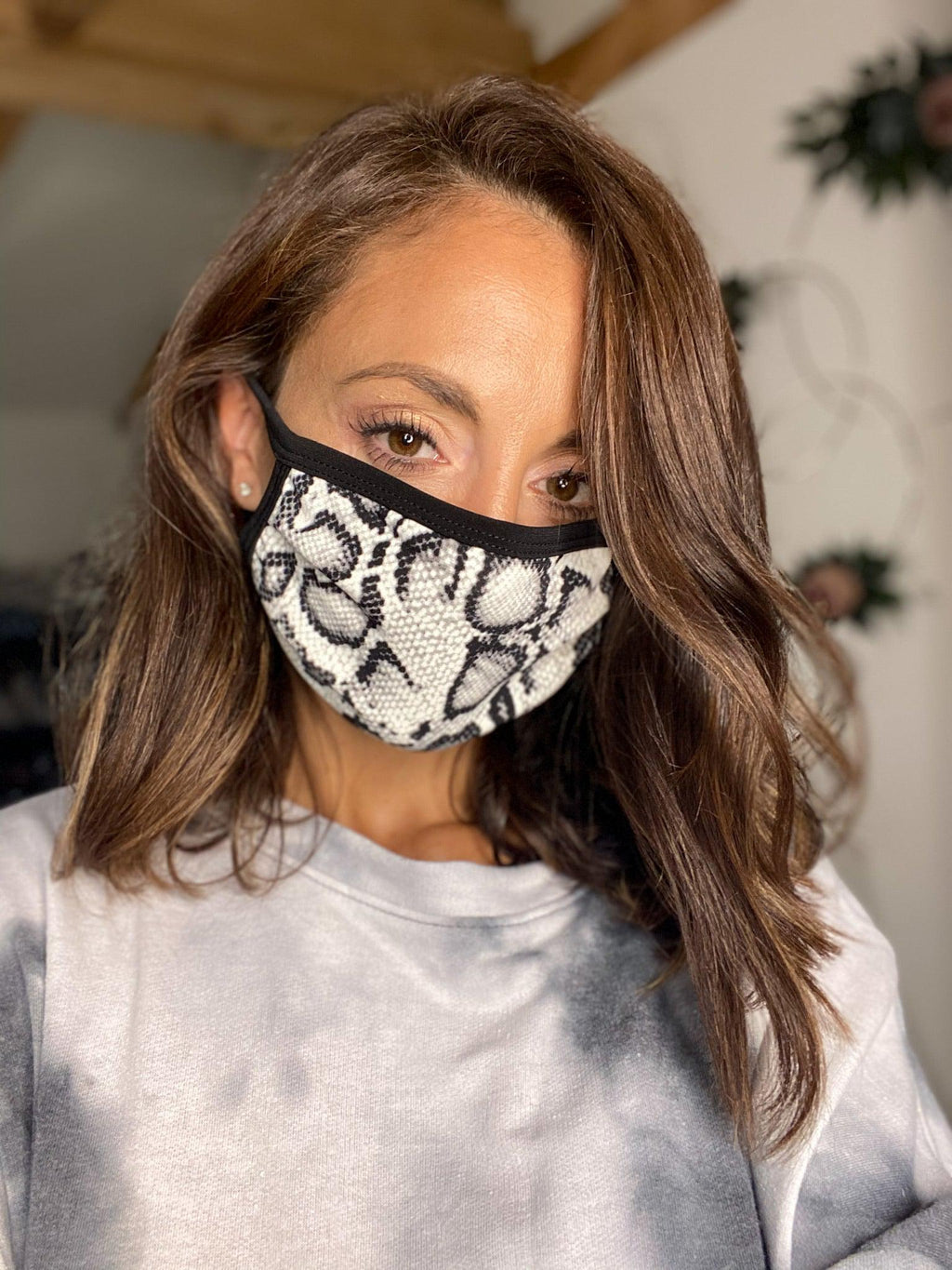 Snakeskin Print Face Mask