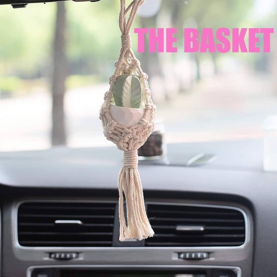 Succulent Car Freshener Basket