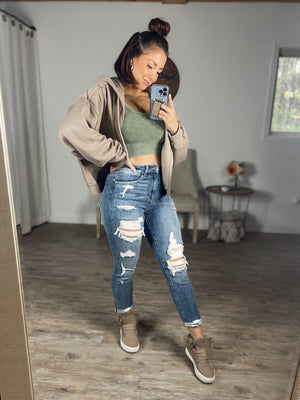 Rose To The Occasion Jeans (Medium)