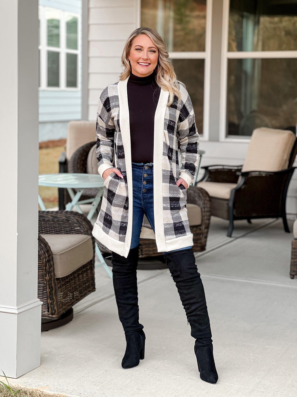 Bring Out the Best Plaid Cardigan