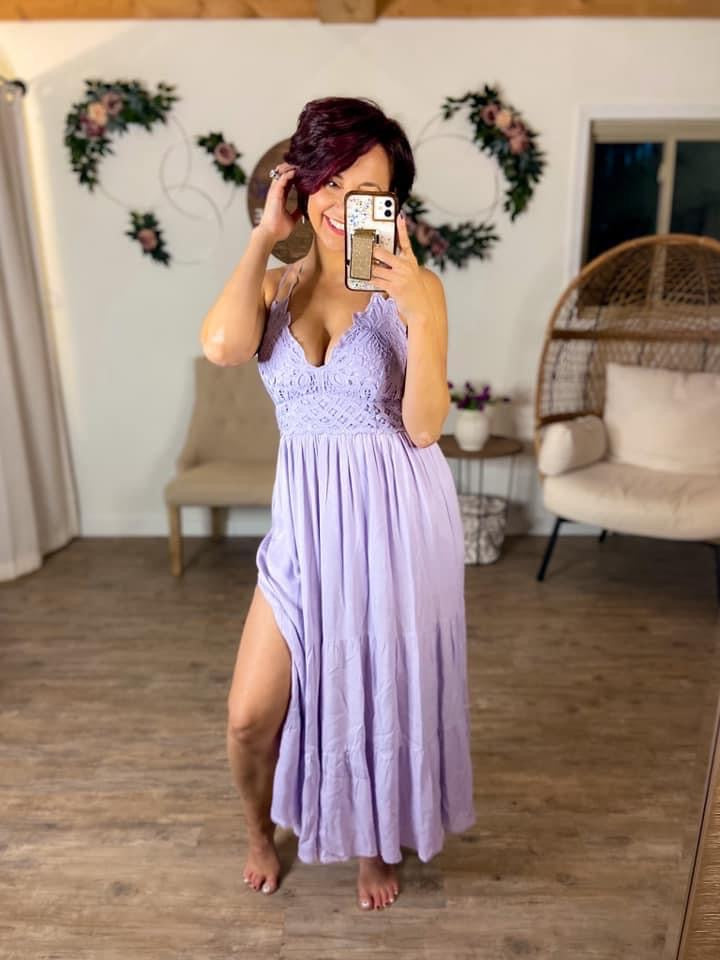 Freedom Bralette Maxi Dress (Lavender)