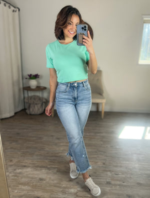 Mint To Be Cropped Tee