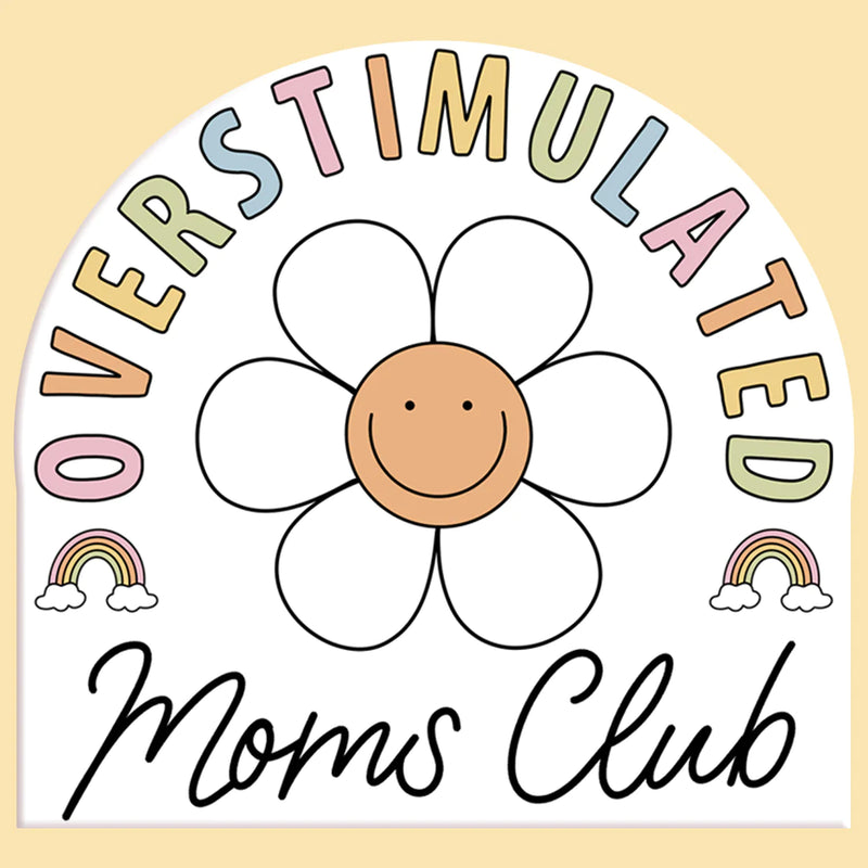 Overstimulated Mom's Club Retro Sticker Decal
