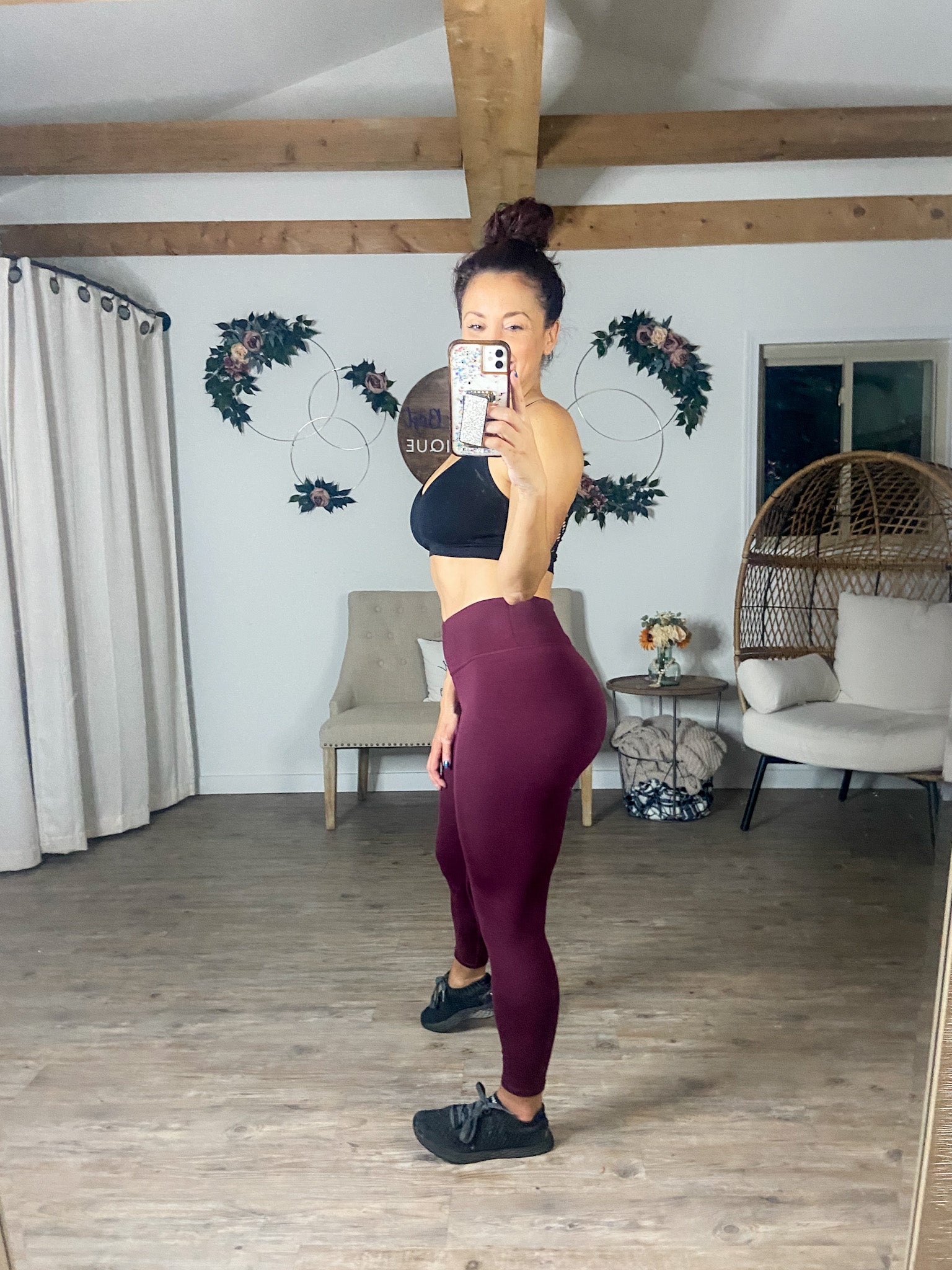 Athleta Pants Womens Small Burgundy Tight Legging Pants Workout Yoga Fitness