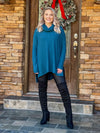 Hopping Cowl Neck Sweater (Teal)
