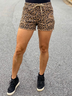 Jeanna Jean Jogger Shorts (Cheetah)