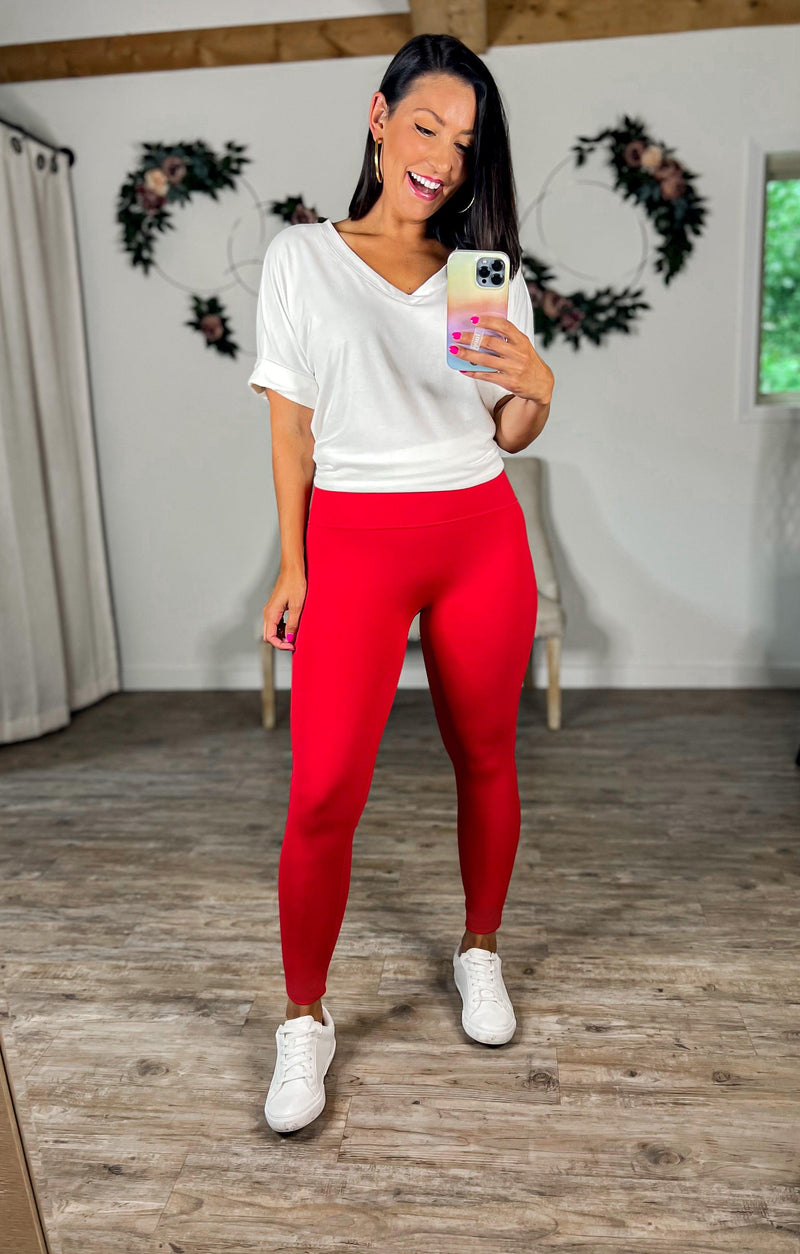 Move My Direction Leggings (Red)